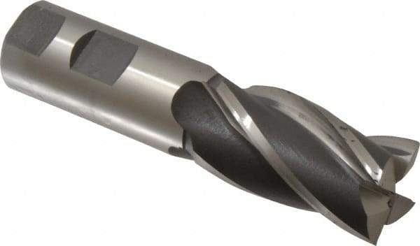 Hertel - 28mm, 2" LOC, 1" Shank Diam, 4-1/2" OAL, 4 Flute, Cobalt Square End Mill - Single End, Uncoated, 30° Helix, Centercutting, Right Hand Cut - Apex Tool & Supply