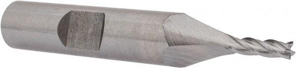 Hertel - 3mm, 3/8" LOC, 3/8" Shank Diam, 2-5/16" OAL, 4 Flute, Cobalt Square End Mill - Single End, Uncoated, 30° Helix, Centercutting, Right Hand Cut - Apex Tool & Supply