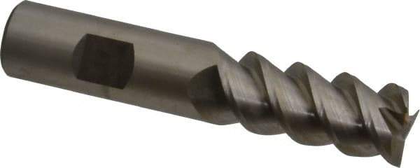 Hertel - 3/4" Diam, 1-5/8" LOC, 3 Flute Powdered Metal Roughing & Finishing Square End Mill - Uncoated, 3-7/8" OAL, 3/4" Shank Diam, Weldon Shank, 60° Helix, Centercutting - Apex Tool & Supply