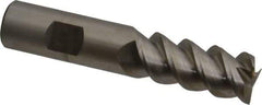 Hertel - 3/4" Diam, 1-5/8" LOC, 3 Flute Powdered Metal Roughing & Finishing Square End Mill - Uncoated, 3-7/8" OAL, 3/4" Shank Diam, Weldon Shank, 60° Helix, Centercutting - Apex Tool & Supply