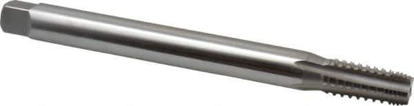 Hertel - 1/4-18 NPTF, 5 Flute, Bright Finish, High Speed Steel, Extension Pipe Tap - 6" OAL, 9/16" Shank Diam, 1-1/16" Thread Length, 0.421" Square Size - Exact Industrial Supply