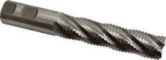 Hertel - 1" Diam, 4" LOC, 5 Flute Cobalt Roughing & Finishing Square End Mill - Uncoated, 6-1/2" OAL, 1" Shank Diam, Straight Shank, Non-Centercutting - Apex Tool & Supply