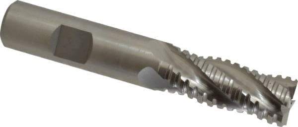 Hertel - 5/8" Diam, 1-5/8" LOC, 4 Flute Cobalt Roughing & Finishing Square End Mill - Uncoated, 3-3/4" OAL, 5/8" Shank Diam, Straight Shank, Non-Centercutting - Apex Tool & Supply
