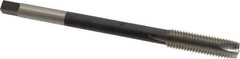 Hertel - M12x1.75 Metric Coarse 3 Flute D6 High Speed Steel Spiral Point Extension Tap - Plug Chamfer, 6" OAL, 6H Class of Fit - Apex Tool & Supply