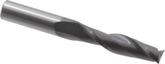Hertel - 1/2", 2" LOC, 1/2" Shank Diam, 4" OAL, 2 Flute, Solid Carbide Square End Mill - Single End, AlTiN Finish, 30° Helix, Centercutting, Right Hand Cut - Apex Tool & Supply