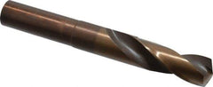 Hertel - 25/32" Drill, 118° Point, Cobalt Silver Deming & Reduced Shank Drill Bit - Bright Finish, 6" OAL, Flats on Shank, 3" Flute Length - Apex Tool & Supply
