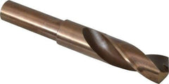 Hertel - 29/32" Drill, 118° Point, Cobalt Silver Deming & Reduced Shank Drill Bit - Bright Finish, 6" OAL, Flats on Shank, 3" Flute Length - Apex Tool & Supply