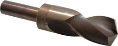 Hertel - 1-3/8" Drill, 118° Point, Cobalt Silver Deming & Reduced Shank Drill Bit - Bright Finish, 6" OAL, Flats on Shank, 3" Flute Length - Apex Tool & Supply