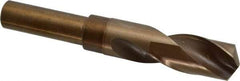 Hertel - 31/32" Drill, 118° Point, Cobalt Silver Deming & Reduced Shank Drill Bit - Bright Finish, 6" OAL, Flats on Shank, 3" Flute Length - Apex Tool & Supply