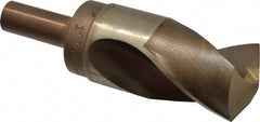 Hertel - 1-7/8" Drill, 118° Point, Cobalt Silver Deming & Reduced Shank Drill Bit - Bright Finish, 6" OAL, Flats on Shank, 3" Flute Length - Apex Tool & Supply