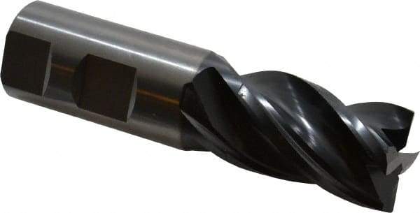 OSG - 1", 1-1/2" LOC, 1" Shank Diam, 4" OAL, 4 Flute, Solid Carbide Square End Mill - Single End, TiAlN Finish, Spiral Flute, 35° Helix, Right Hand Cut, Right Hand Flute, Series VG441 - Apex Tool & Supply