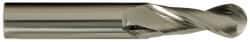 OSG - 1" Diam, 2" LOC, 2 Flute Solid Carbide Ball End Mill - Uncoated, Single End, 5" OAL, 1" Shank Diam, Spiral Flute - Apex Tool & Supply