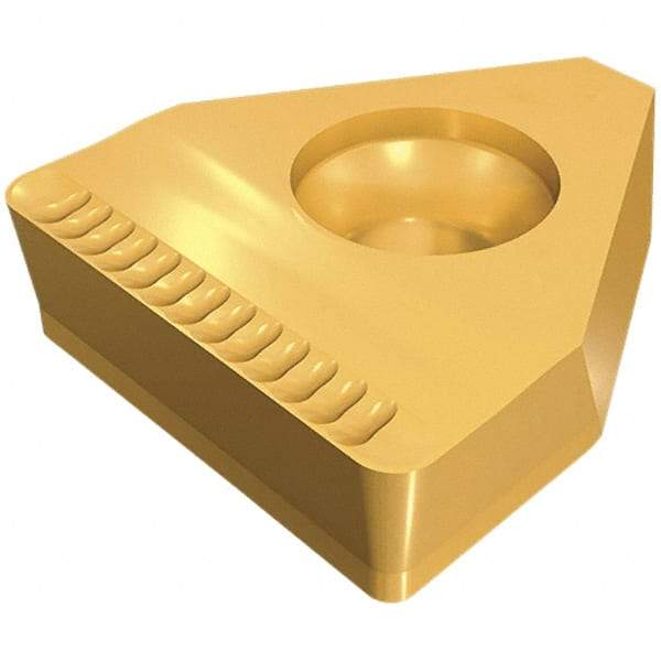 Iscar - 1700200TIGERV CW Grade IC808, 17mm Cutting Width Carbide Grooving Insert - Neutral, 2mm Corner Radius, TiAlN Finish - Apex Tool & Supply