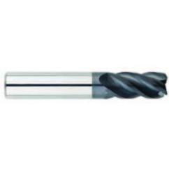 3/8" Dia. - 1-1/4" LOC - 3" OAL - .015-.020 Radius 4 FL Carbide S/E HP End Mill-AlTiN - Apex Tool & Supply