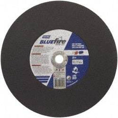 Norton - 14" 36 Grit Zirconia Alumina Cutoff Wheel - 7/64" Thick, 1" Arbor, 4,365 Max RPM, Use with Stationary Tools - Apex Tool & Supply
