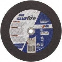 Norton - 10" 30 Grit Zirconia Alumina Cutoff Wheel - 3/32" Thick, 5/8" Arbor, 6,110 Max RPM, Use with Stationary Tools - Apex Tool & Supply