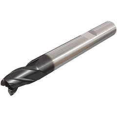 Iscar - 15.7mm, 16mm LOC, 16mm Shank Diam, 92mm OAL, 3 Flute, Solid Carbide Square End Mill - Single End, TiAlN Finish, Spiral Flute, 38° Helix, Right Hand Cut, Right Hand Flute - Apex Tool & Supply