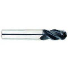 3/4" Dia. - 4" OAL - Ball Nose-AlTiN Coated-Solid Carbide HP SE End Mill-4 FL - Apex Tool & Supply