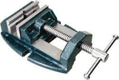 Gibraltar - 5" Jaw Opening Capacity x 2" Throat Depth, Horizontal Drill Press Vise - 5" Wide x 2" High Jaw, Stationary Base, Standard Speed, 12" OAL x 3" Overall Height, Cast Iron - Apex Tool & Supply