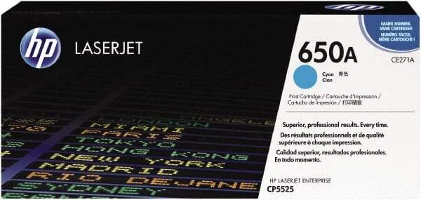 Hewlett-Packard - Cyan Toner Cartridge - Use with HP Color LaserJet Enterprise CP5525, M750 - Apex Tool & Supply