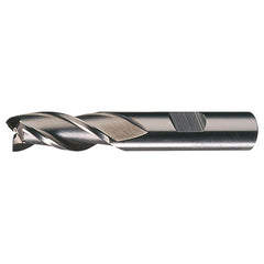 1/2″ × 1/2″ × 2″ × 4″ RHS / RHC HSS HSS Single End 3-Flute Center Cutting Finishing End Mill - TiCN - Exact Industrial Supply