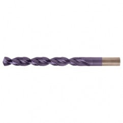#21 RHS / RHC HSS-CO 8% (M42) 135 Degree Split Point Q-Cobalt Wide Land Parabolic Jobber Drill - TiAlN - Apex Tool & Supply