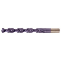 6.00mm RHS / RHC HSS-CO 8% (M42) 135 Degree Split Point Q-Cobalt Wide Land Parabolic Jobber Drill - TiAlN - Exact Industrial Supply