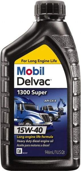 Mobil - 1 Quart Diesel Engine Oil - Grade 15W-40 - Apex Tool & Supply