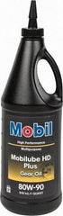 Mobil - 0.25 Gal Bottle, Gear Oil - 14.8 St Viscosity at 100°C, 141 St Viscosity at 40°C - Apex Tool & Supply