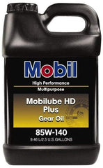 Mobil - 2.5 Gal Bottle, Gear Oil - 14.8 St Viscosity at 100°C, 141 St Viscosity at 40°C - Apex Tool & Supply