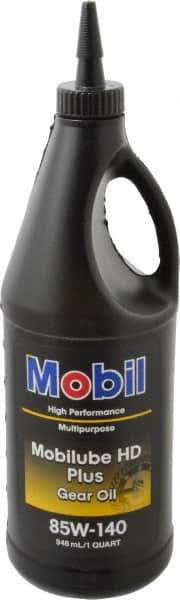 Mobil - 0.25 Gal Bottle, Gear Oil - 26.6 St Viscosity at 100°C, 260 St Viscosity at 40°C - Apex Tool & Supply