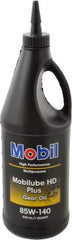 Mobil - 0.25 Gal Bottle, Gear Oil - 26.6 St Viscosity at 100°C, 260 St Viscosity at 40°C - Apex Tool & Supply