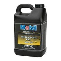 Mobil - 2.5 Gal Bottle, Gear Oil - 26.6 St Viscosity at 100°C, 260 St Viscosity at 40°C - Apex Tool & Supply