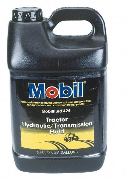 Mobil - 2.5 Gal Bottle Mineral Hydraulic Oil - ISO 46/68, 55 cSt at 40°C & 9.3 cSt at 100°F - Apex Tool & Supply