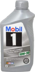Mobil - 1 Quart Synthetic Engine Oil - Grade 10W-30 - Apex Tool & Supply