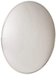 PRO-SAFE - Indoor Round Convex Safety, Traffic & Inspection Mirrors - Acrylic Lens, Laminated Hardboard Backing, 48" Diam x 3-1/4" High, 50' Max Covered Distance - Apex Tool & Supply