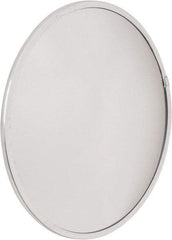 PRO-SAFE - Outdoor Round Convex Safety, Traffic & Inspection Mirrors - Acrylic Lens, Laminated Hardboard Backing, 13" Diam x 1-1/8" High, 15' Max Covered Distance - Apex Tool & Supply