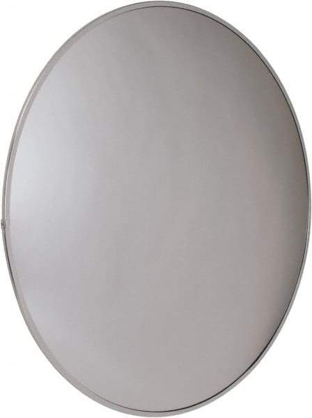 PRO-SAFE - Outdoor Round Convex Safety, Traffic & Inspection Mirrors - Acrylic Lens, Laminated Hardboard Backing, 26" Diam x 2-1/2" High, 28' Max Covered Distance - Apex Tool & Supply