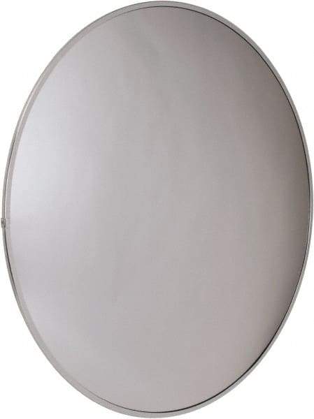 PRO-SAFE - Outdoor Round Convex Safety, Traffic & Inspection Mirrors - Acrylic Lens, Laminated Hardboard Backing, 30" Diam x 2-5/8" High, 32' Max Covered Distance - Apex Tool & Supply