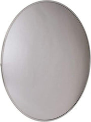 PRO-SAFE - Outdoor Round Convex Safety, Traffic & Inspection Mirrors - Acrylic Lens, Laminated Hardboard Backing, 30" Diam x 2-5/8" High, 32' Max Covered Distance - Apex Tool & Supply