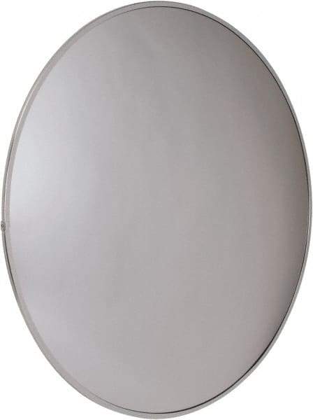 PRO-SAFE - Outdoor Round Convex Safety, Traffic & Inspection Mirrors - Acrylic Lens, Laminated Hardboard Backing, 36" Diam x 2-3/8" High, 38' Max Covered Distance - Apex Tool & Supply