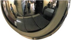 PRO-SAFE - Indoor & Outdoor Half Dome Dome Safety, Traffic & Inspection Mirrors - Acrylic Lens, Fiberboard Backing, 36" Diam x 15-1/2" High, 38' Max Covered Distance - Apex Tool & Supply