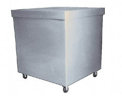Bayhead Products - 1,000 Lb Load Capacity, Polyethylene Rolling Covered Container - 28" Wide x 30" Long x 30" High - Apex Tool & Supply