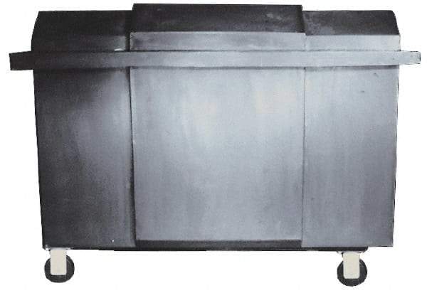 Bayhead Products - 1,000 Lb Load Capacity, Polyethylene Rolling Covered Container - 32" Wide x 48" Long x 30" High - Apex Tool & Supply
