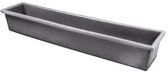 Bayhead Products - Gray Polyethylene Tote Container - Nesting, 54-1/2" Long x 11-1/2" Wide x 8" High - Apex Tool & Supply