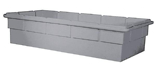 Bayhead Products - Gray Polyethylene Tote Container - Nesting, 48-1/2" Long x 23" Wide x 13-1/2" High - Apex Tool & Supply