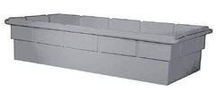 Bayhead Products - Gray Polyethylene Tote Container - Nesting, 38-1/2" Long x 18" Wide x 9" High - Apex Tool & Supply