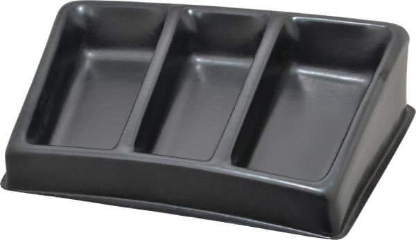 Bayhead Products - 12-1/2" Wide x 3" High x 8-1/2" Deep, Small Parts Assembly Tray - Plastic Frame, 3 Compartments, 6-1/2" Wide x 2-1/2" Deep Bin - Apex Tool & Supply