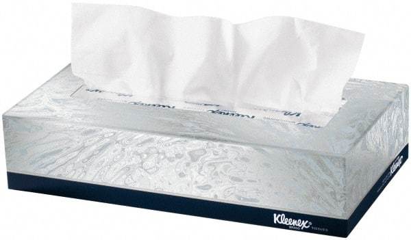 Kleenex - Flat Box of White Facial Tissues - 2 Ply - Apex Tool & Supply
