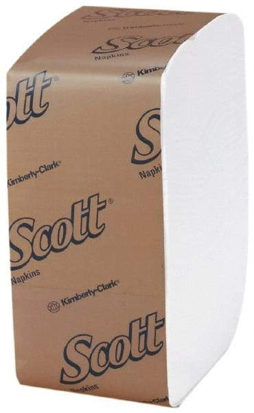 Scott - 12" Long x 13" Wide, Mini Fold Dispenser Dinner Paper Napkins - 1 Ply, White - Apex Tool & Supply